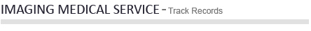 Track Records di Imaging Medical Services